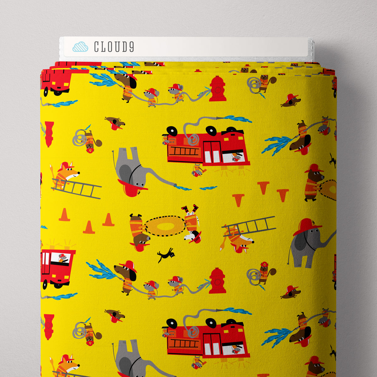 Fire! Fire! Fire! To The Rescue 228302-10 Loo McNulty Cloud9 Half Yard