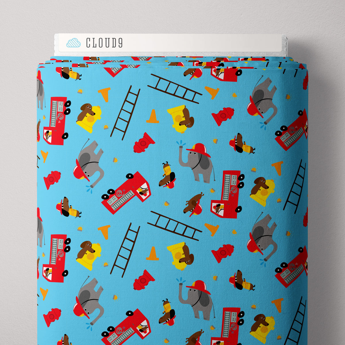 Fire! Fire! Fire! Fire Friends 228303-10 Loo McNulty Cloud9 Half Yard