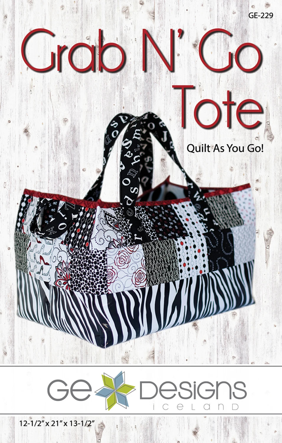Grab N Go Tote Pattern Quilt As You Go GE-229 ByAnnie
