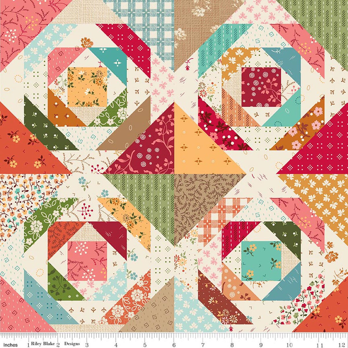 Baked With Love HD17799­-MULTI Home Dec Pineapple Pie Multi Lori Holt Riley Blake