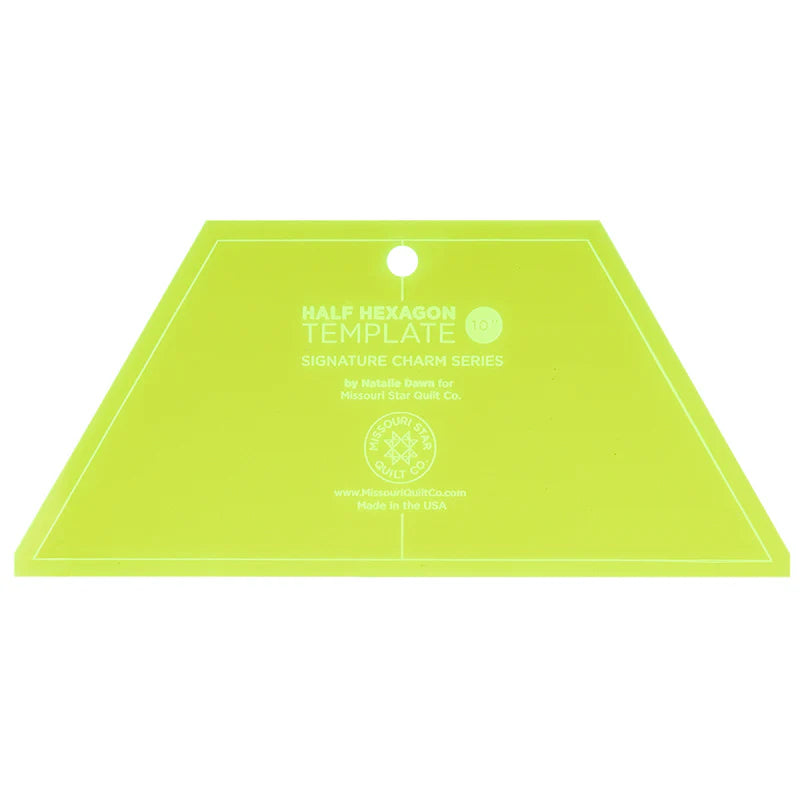 Missouri Star Small Half Hexagon Template for 5" squares.