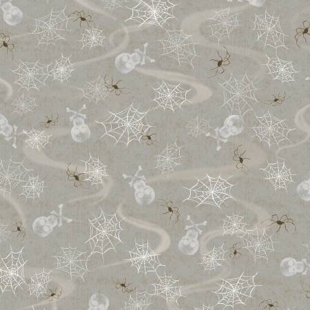 Hocus Pocus Smoky Spider Web Allover HPOC05827S Deane Beesley P&B Half Yard