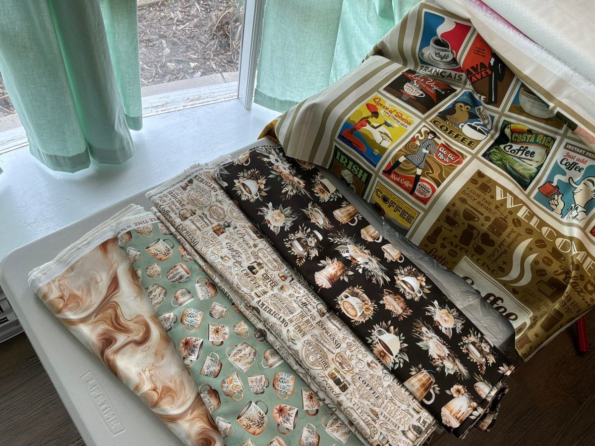 Coffee Time Riley Blake Bundle 4yd plus a 24" panel