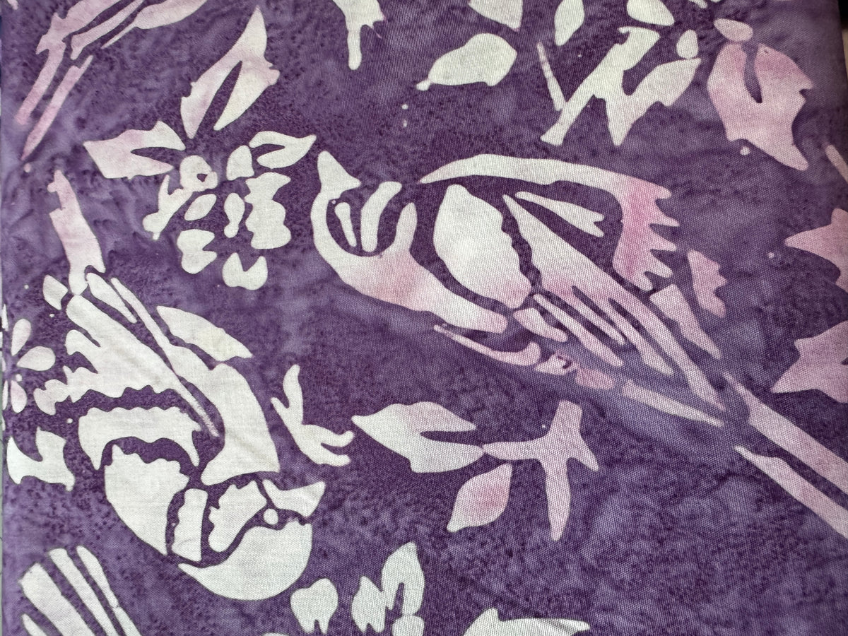 Bakyard Bird Batik Bundle Purple Riley Blake 4 Halfs