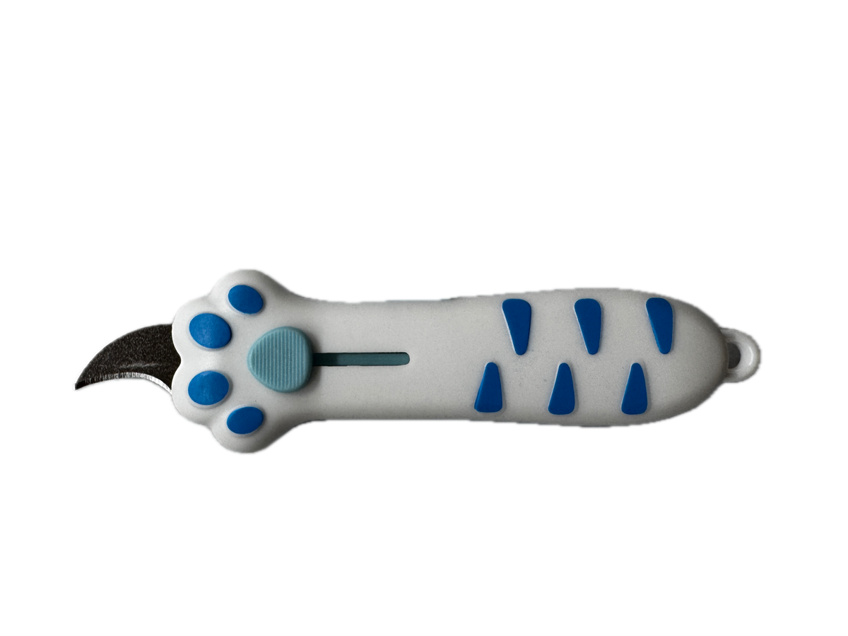 Cat Paw Knife Cutter Retractible -BLUE