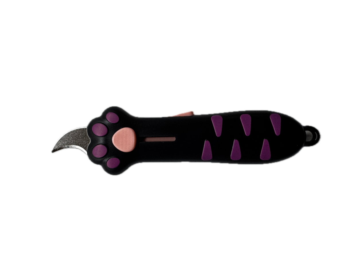 Cat Paw Knife Cutter Retractible - BLACK