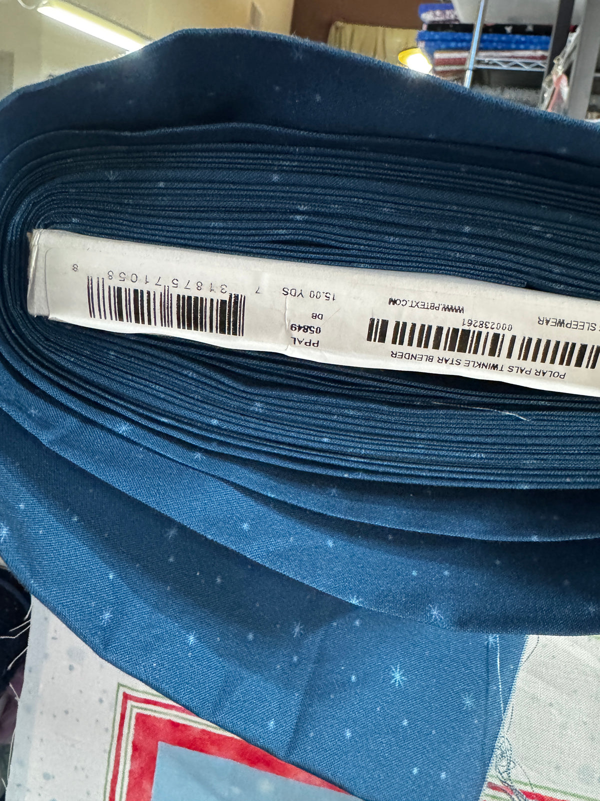 Frost & Fable Flake & Snow Texture Dark Blue PPAL05849DB Half Yard