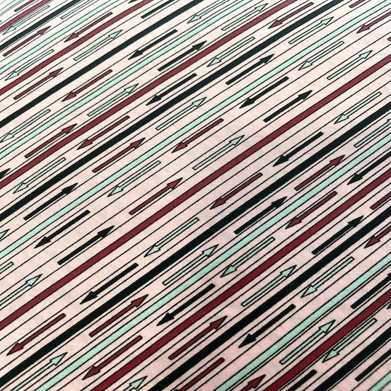 Glamping Gypsies Diagonal Stripes Pink RB Studios TRO1866/2 By the Half Yard