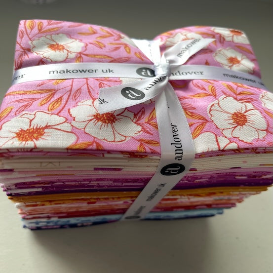 Petals and Stitches Fat Quarter 31 Pieces Bundle Stephanie Organes Andover Fabric FQ-PETALS-X 31 FQ Bundle