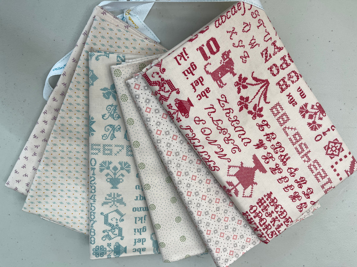 Piece & Plenty Latte 6 Yard Fabric Bundle, 6 Pieces Lori Holt for Riley Blake
