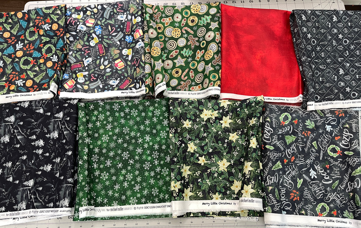 9 Yard + Panel Bundle Merry Little Christmas Michael Miller