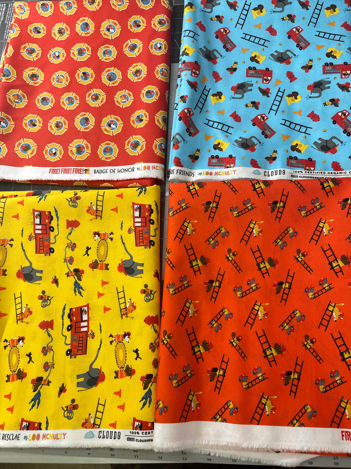 4 Yard Bundle Cloud 9 Fire! Fire! Fire! Fire Friends