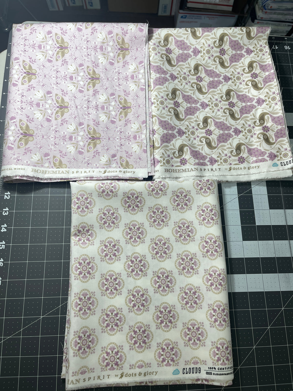 3 Yard Bundle Bohemian Spirit Dots & Glory Cloud 9 Fabrics