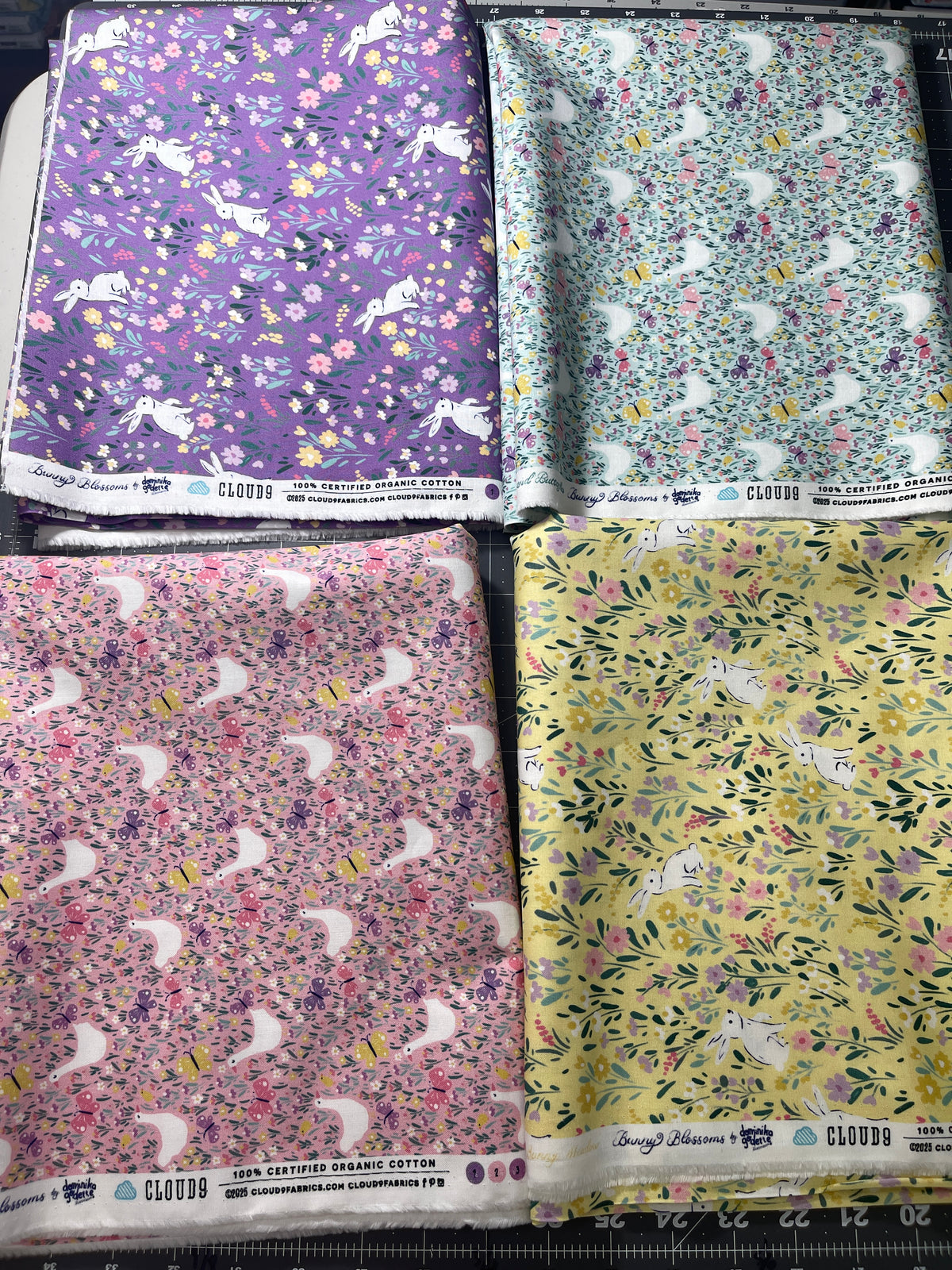 4 Yard Bundle Bunny Blossoms Geese and Butterflies Cloud 9 Fabrics