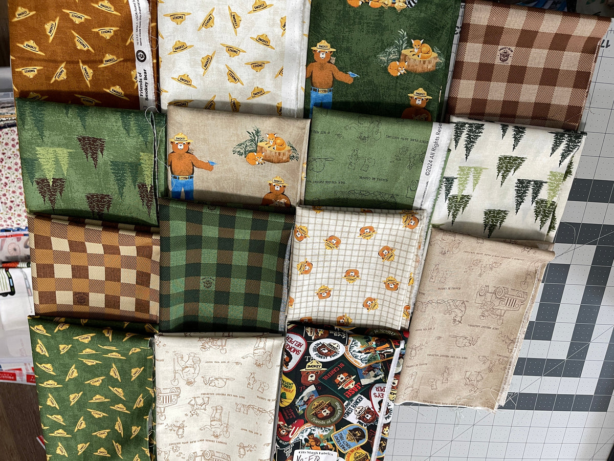 16 Fat Quarter Bundle - Smokey The Bear Riley Blake 89Q