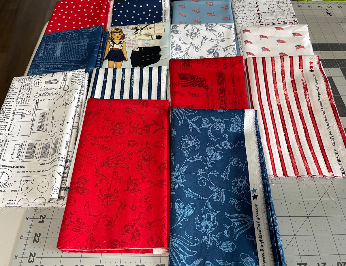 14 Half Yard Bundle - Sew America J. W. Frisch By Riley Blake 90H