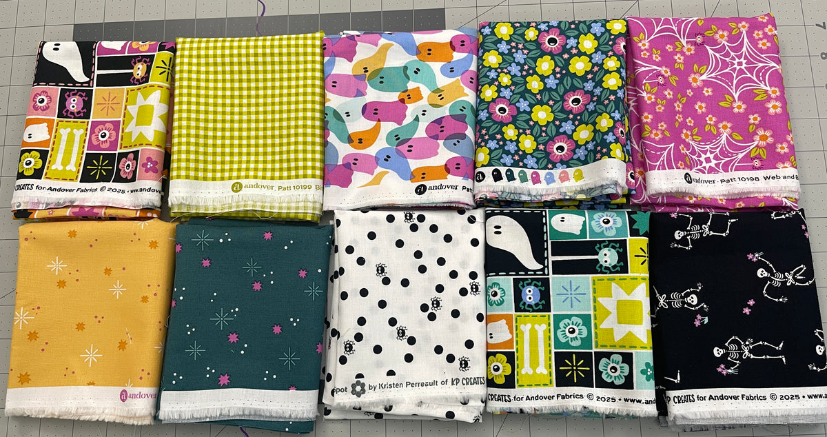 10 Fat Quarter Bundle - Ghostly Garden KP Creates 94Q