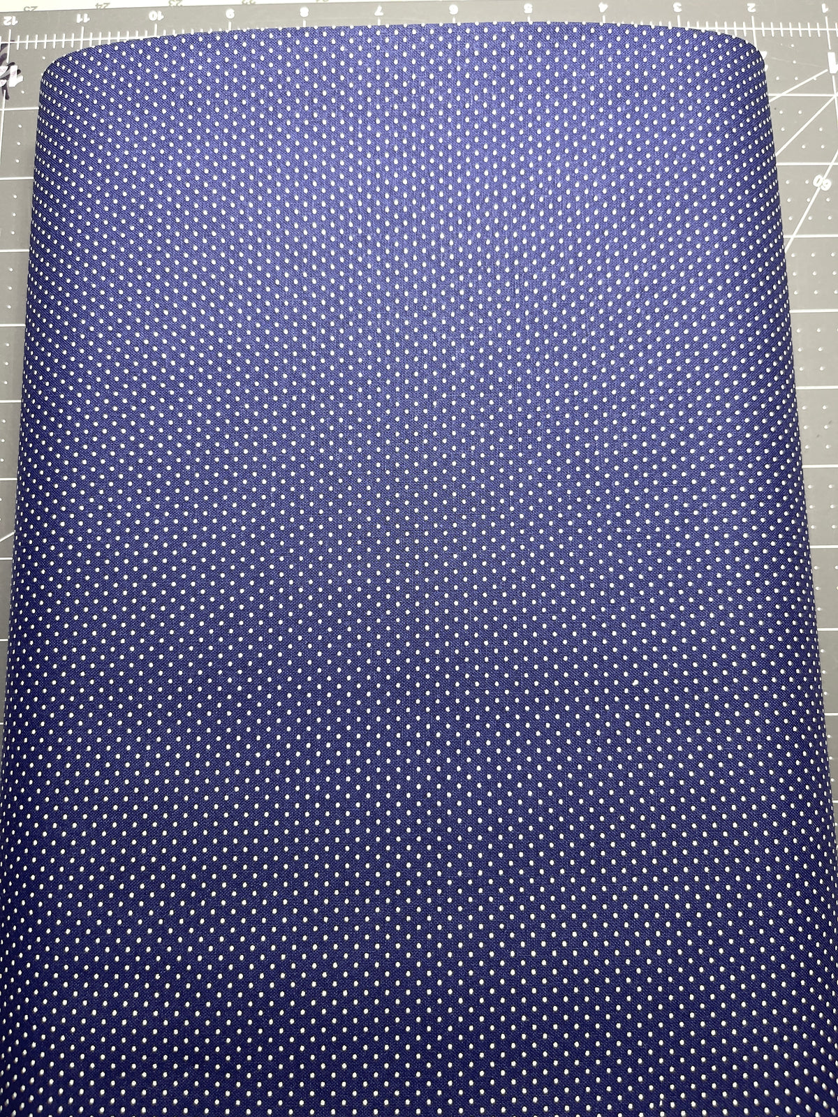 Swiss White Polka Dots Navy Blue 100% Cotton 15 Yard Bolt