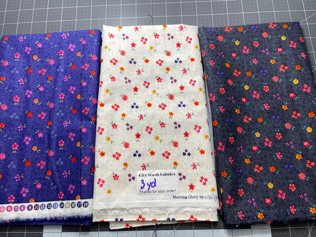 3 Yard Bundle Morning Glory Melissa Lowry Clothworks 136Y