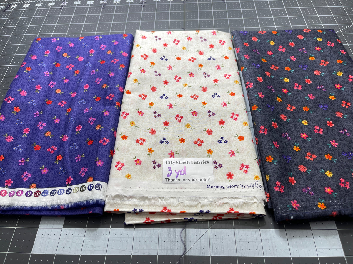 3 Yard Bundle Morning Glory Melissa Lowry Clothworks 136Y