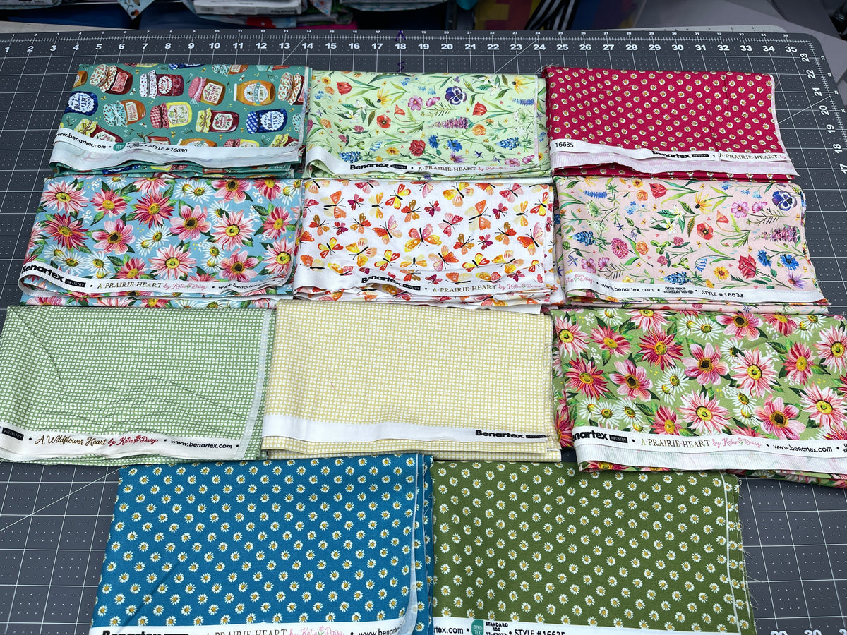 11 Half Yard Bundle - Prairie Heart Katie Daisy for Benartex
