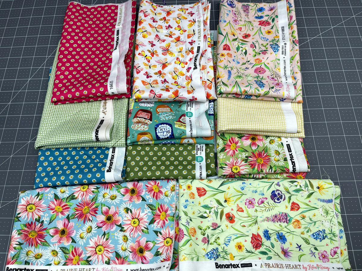 11 Half Yard Bundle - Prairie Heart Katie Daisy for Benartex