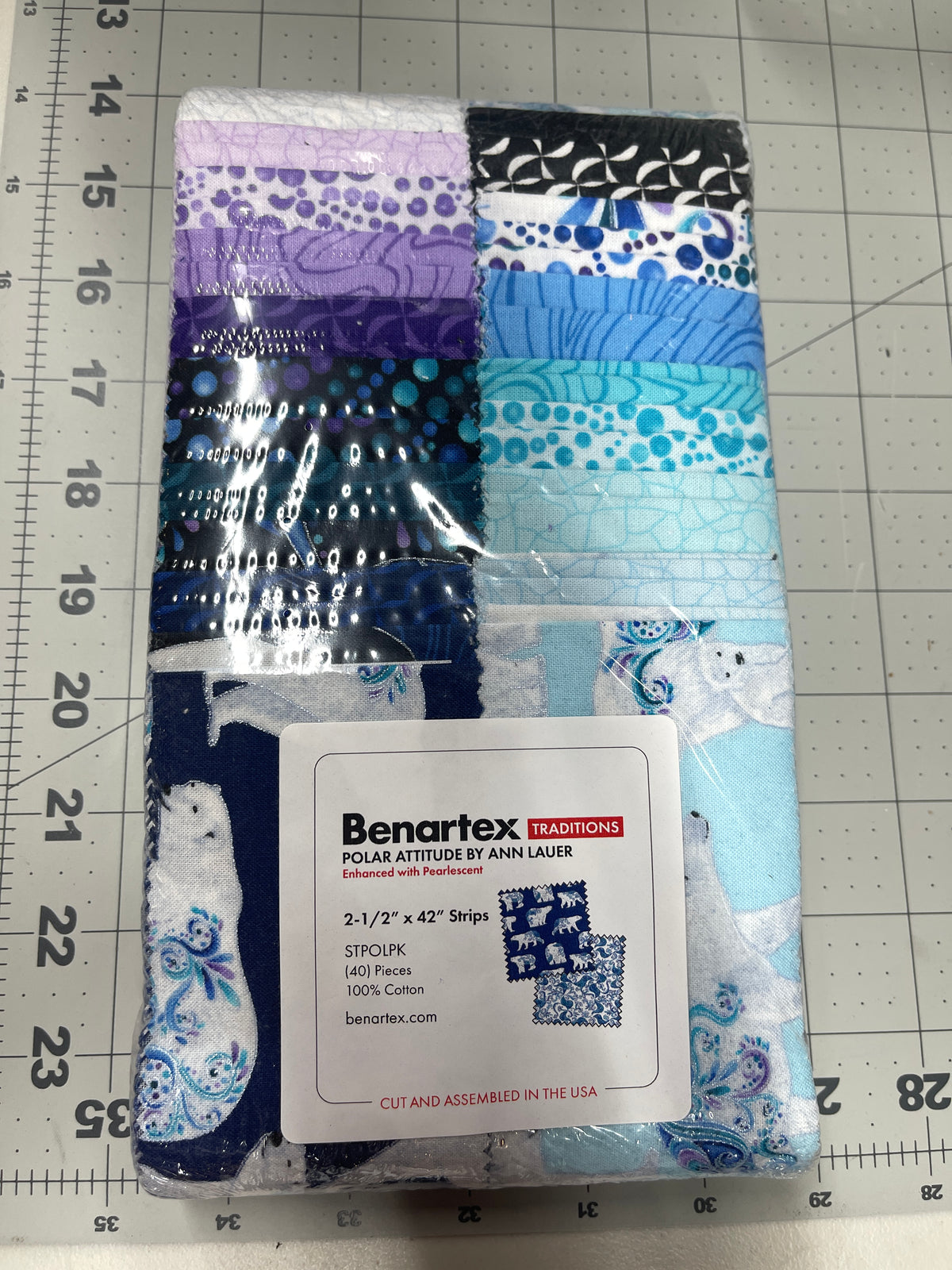 Polar Attitude 2.5" StripS Jelly Roll By Ann Lauer Benartex