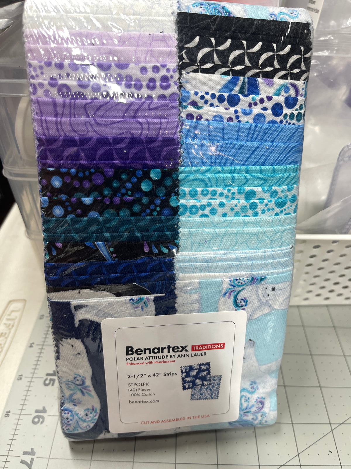 Polar Attitude 2.5" StripS Jelly Roll By Ann Lauer Benartex