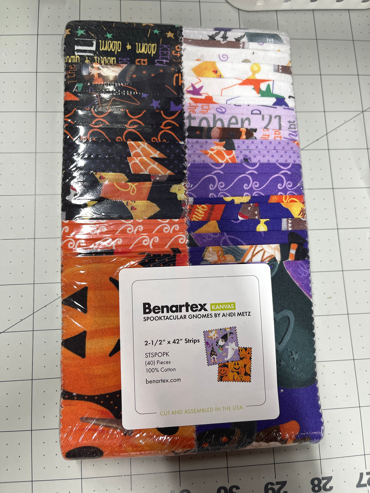 Spooktacular Gnomes 2.5" Strips By Andi Metz STSPOPK Benartex