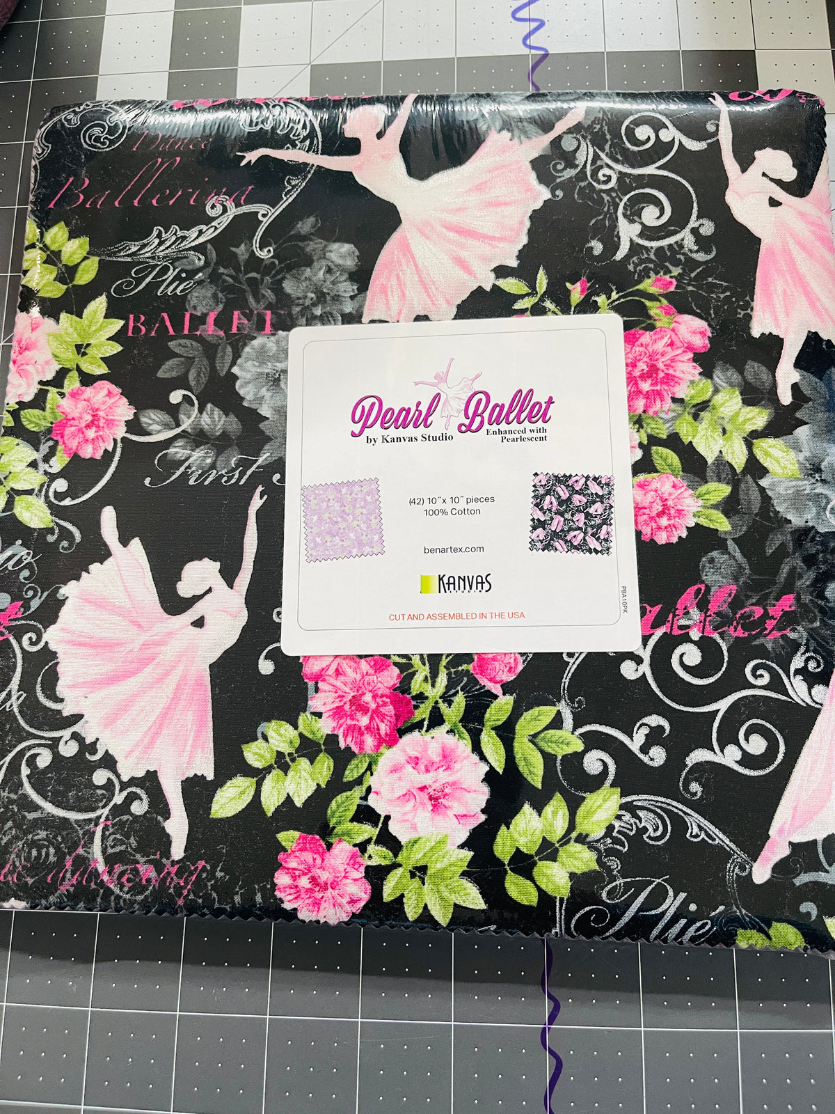 Pearl Ballet 10" Square Layer Cake Kanvas Studio PBA10PK Benartex
