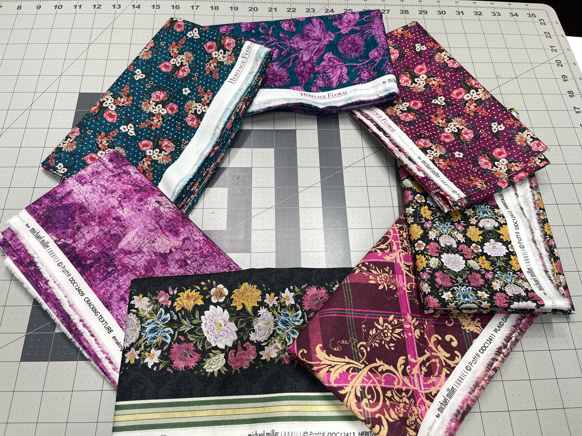 7 Yard Bundle Heritage Garden Floral Michael Miller 218Y