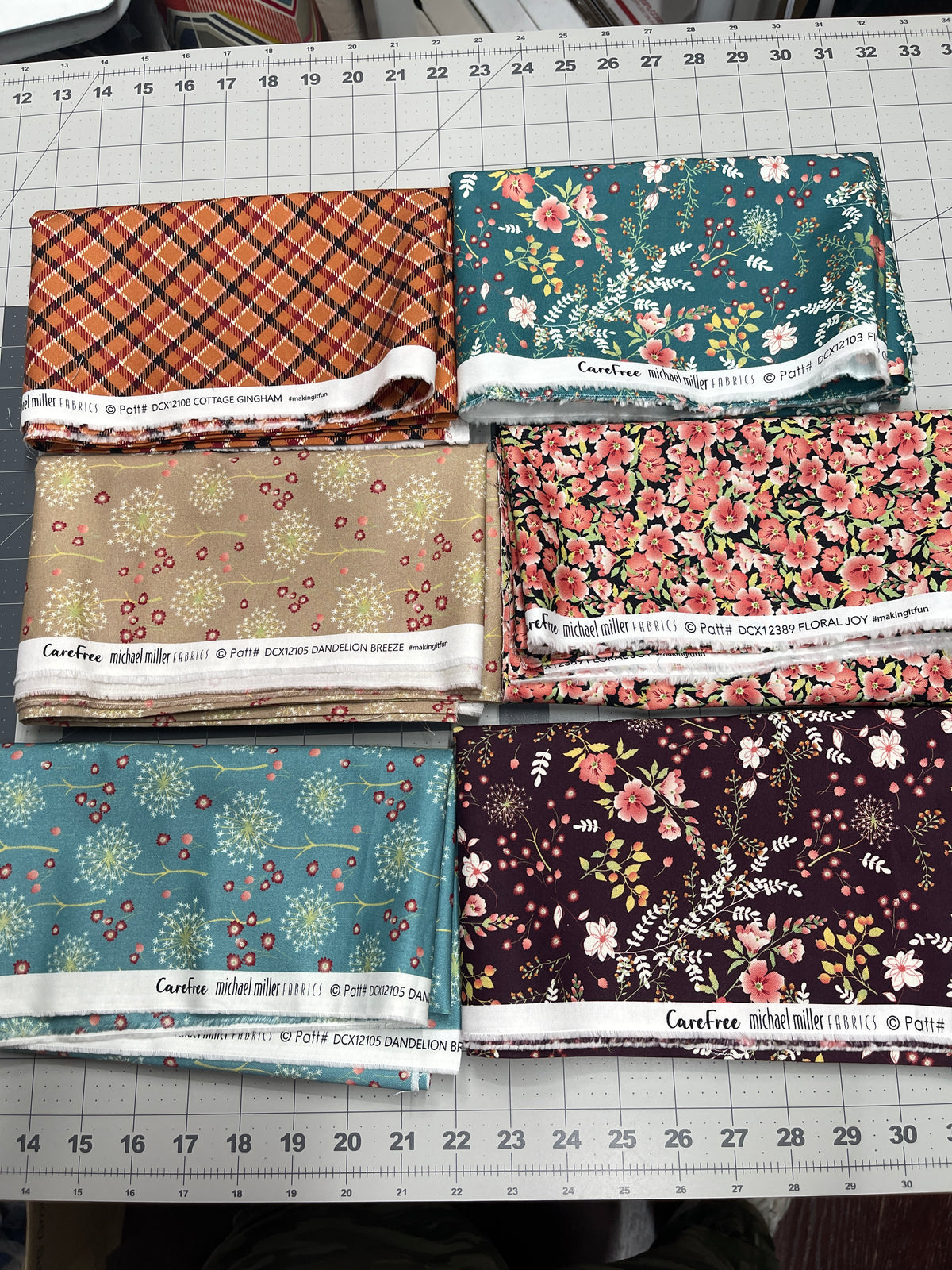6 Yard Bundle CareFree Michael Miller Fabrics 220Y