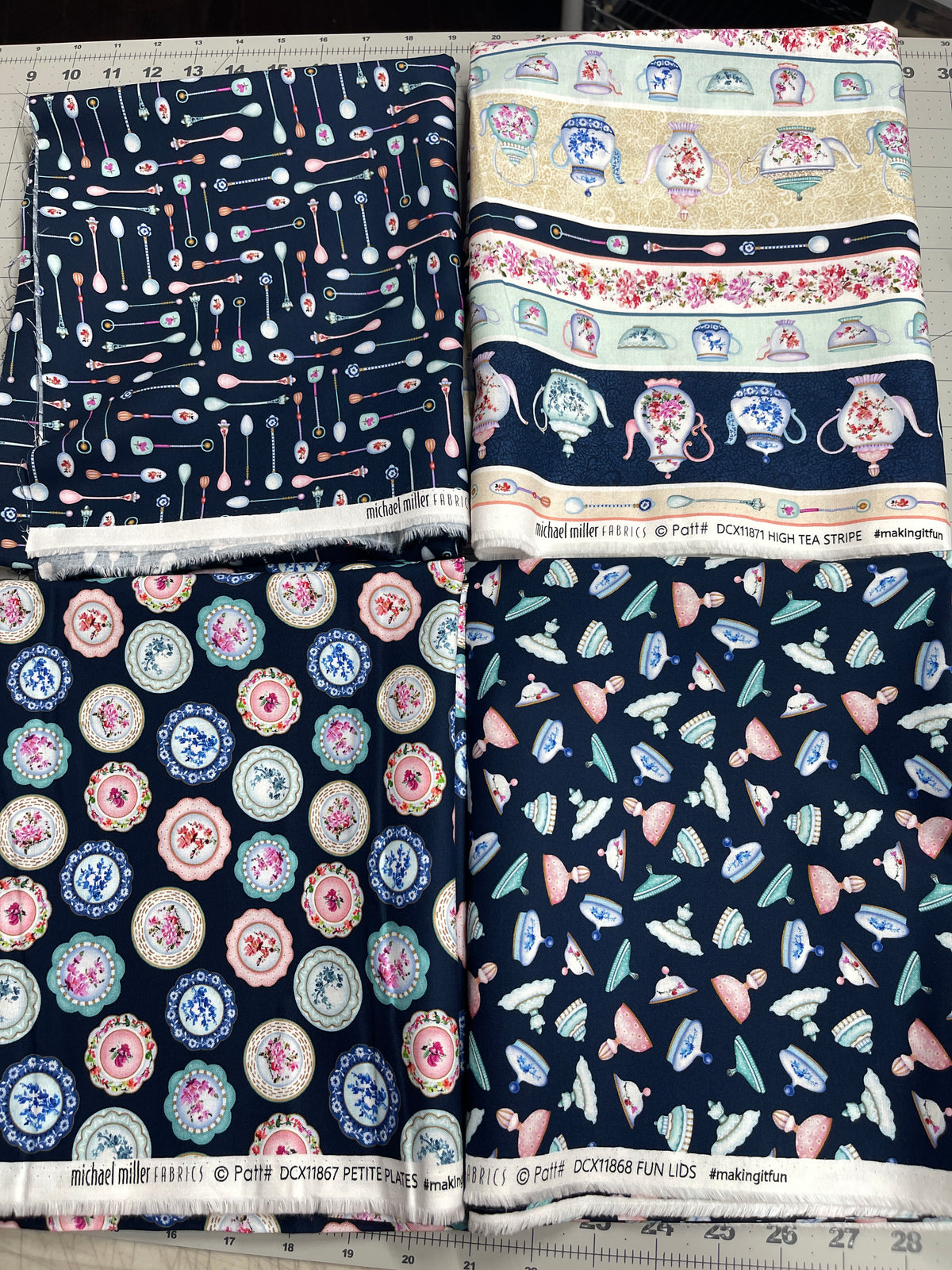 4 Yard Bundle Tea O'clock Michael Miller Fabrics 222Y