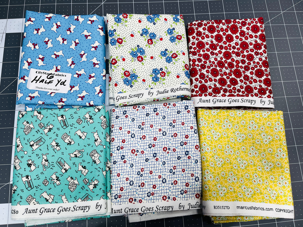 6 Half Yard Aunt Goes Scrappy Judie Rothermel Marcus Fabric 247H