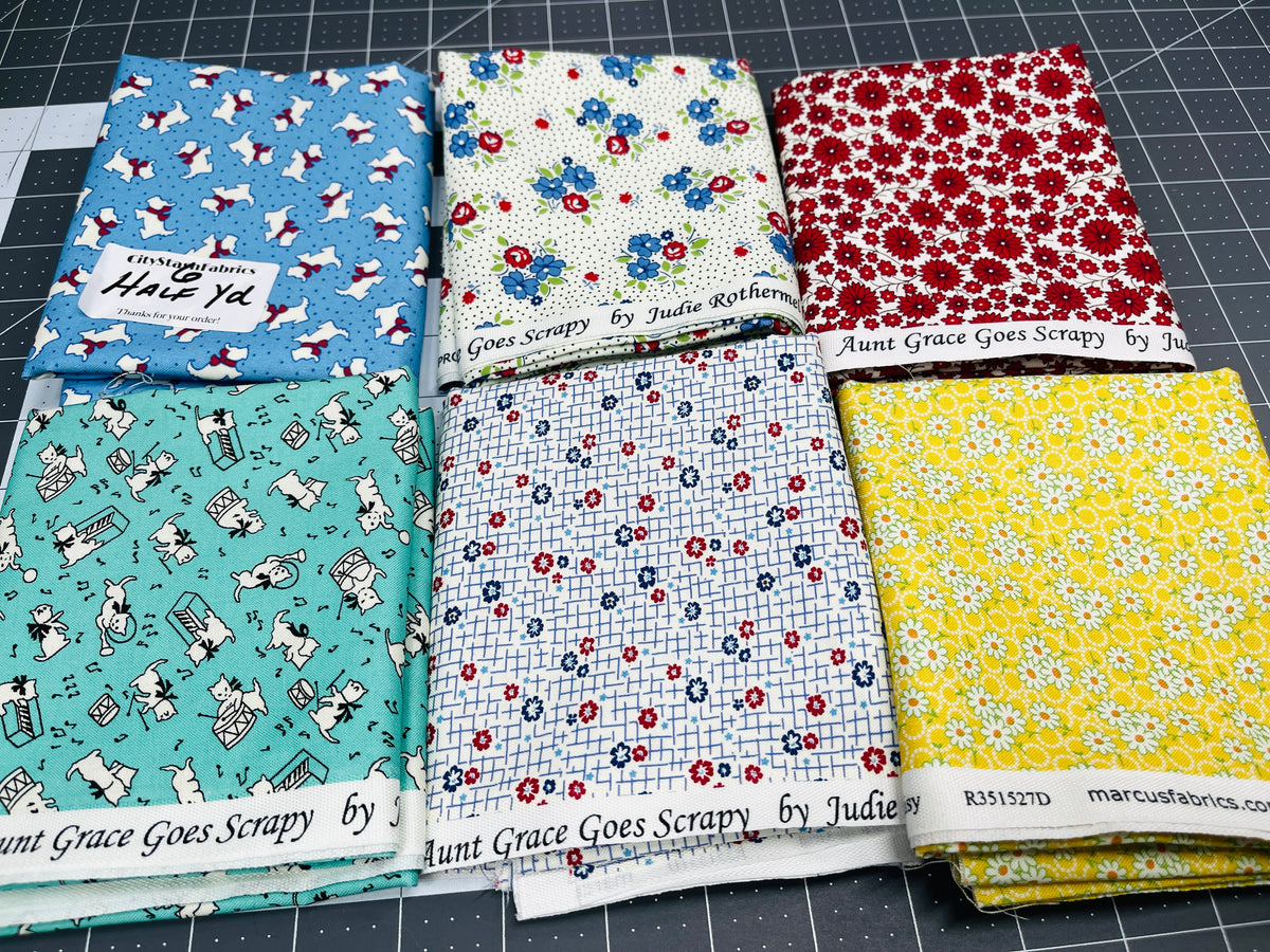 6 Half Yard Aunt Goes Scrappy Judie Rothermel Marcus Fabric 247H