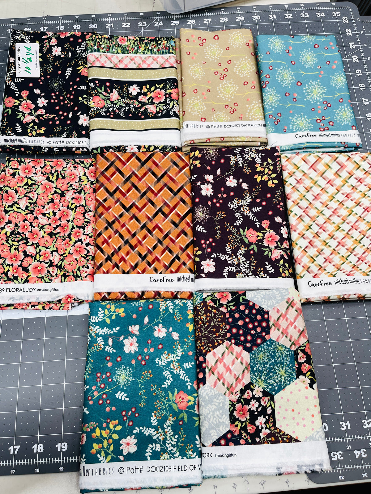 10 Half Yard Bundle CareFree Michael Miller 251Y