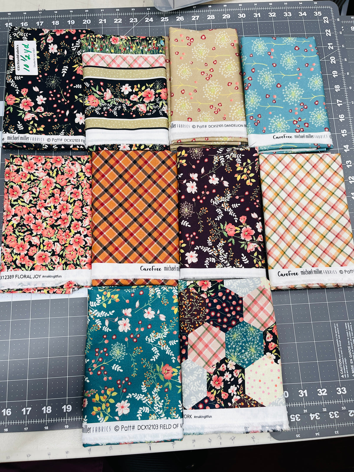 10 Half Yard Bundle CareFree Michael Miller 251Y