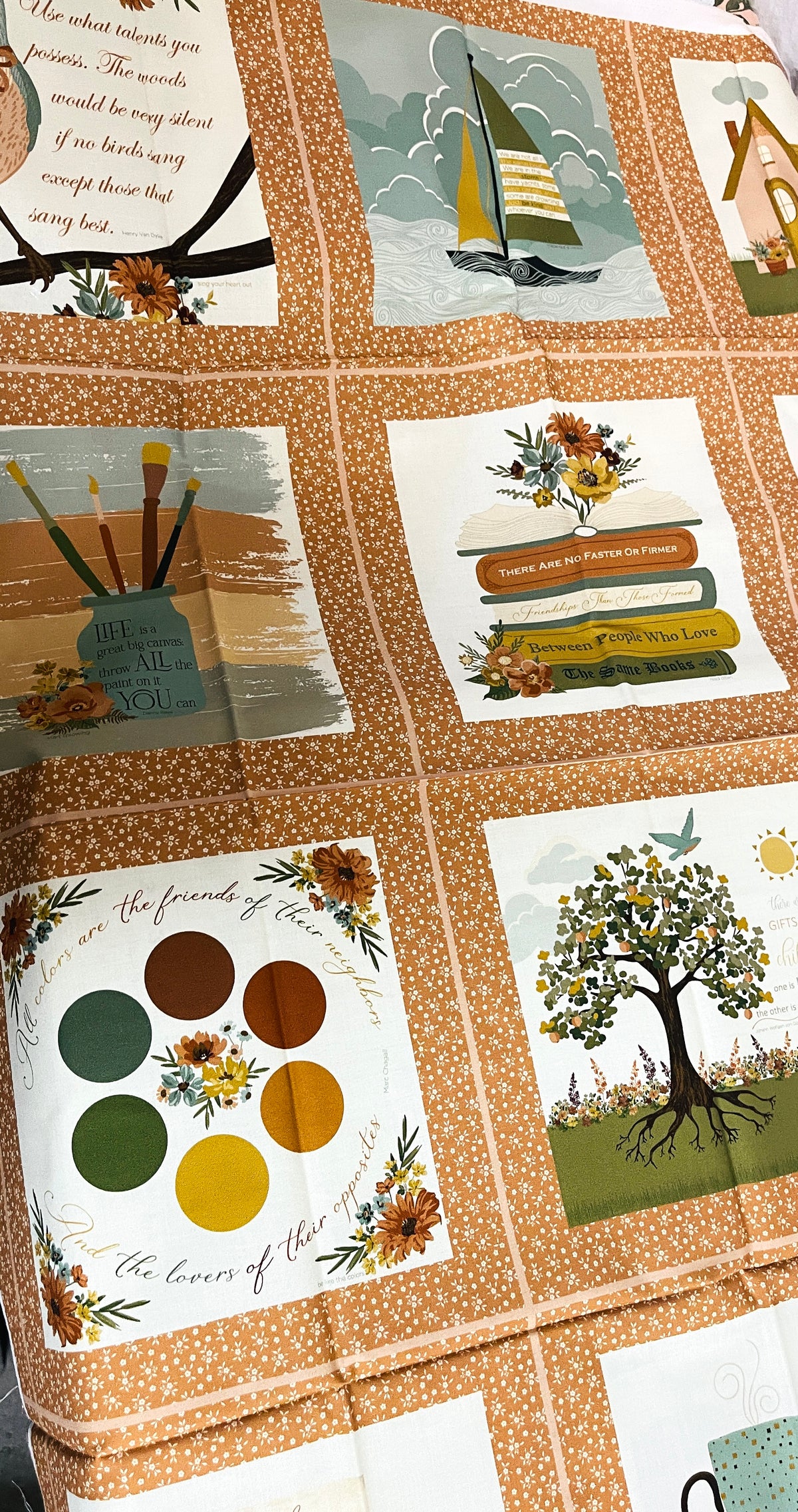Worth Repeating 8 Yard + Panel Bundle Blush Sandy Gervais Riley Blake 262Y