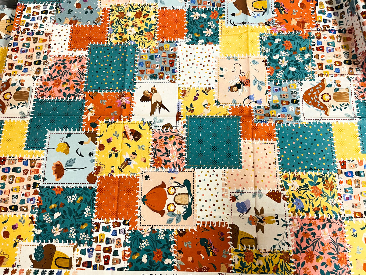 6-Yard + Panel Thimbelina White Bundle 1YD-16860C Jennifer Long Riley Blake 264Y