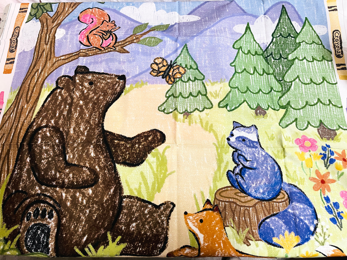 5 Yard + 1 Yard Panel Colorful Critters Green 6 Pieces 1YD­-17910G­-6 Riley Blake 268Y