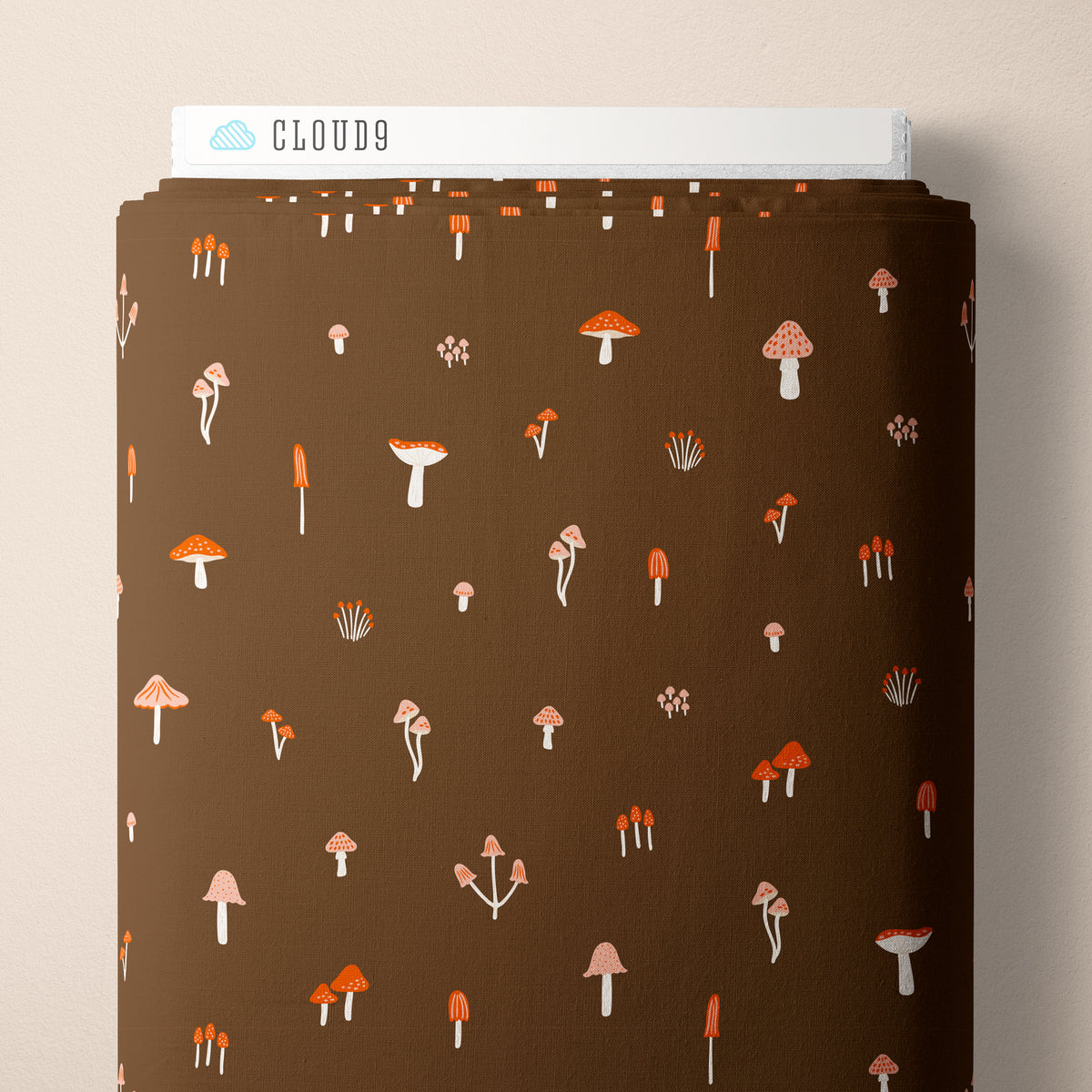 It Was the 70s 229372 March Mushrooms Brown Cora Vickers Cloud9 Half Yard