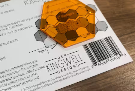 Postcard Project #6 JKD-8199 - 1 Inch Hex