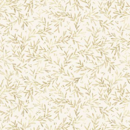 Joyful Pine Branch Vines Ecru JOYF05893E Sara Berenson P&B Half Yard