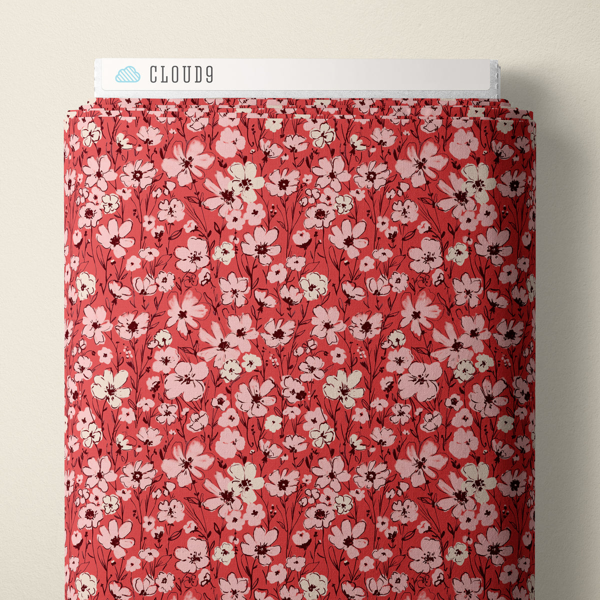 Jubilant 228518 Wildflowers Red Alison Janssen Cloud9 Half Yard