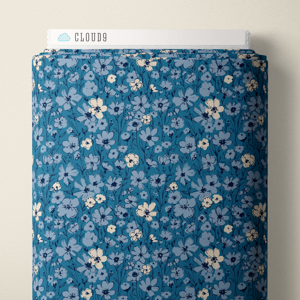 Jubilant 228519 Wildflowers Blue Alison Janssen Cloud9 Half Yard