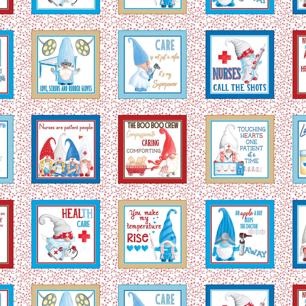 Caring Gnomes 1411209B 2/3 Yard Panel Andi Metz Benartex