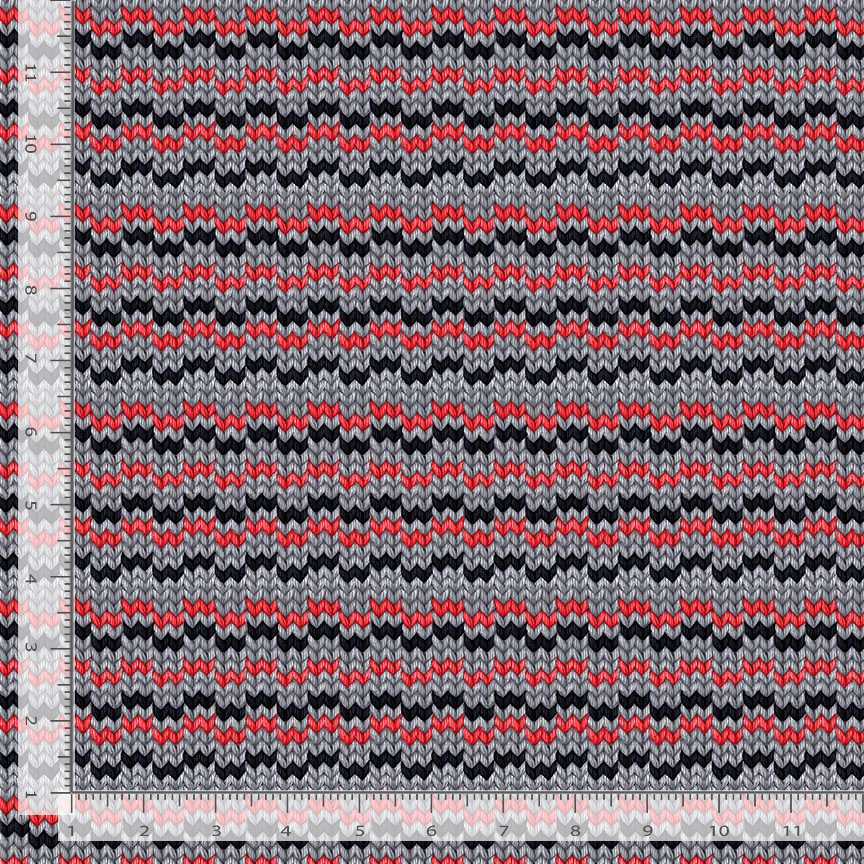 I Heart Knitting KNIT-CD4678 MULTI Knit Chevron Pattern Timeless Treasures Half Yard