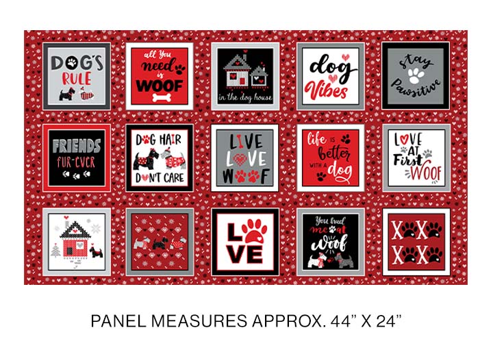 KNIT & CABOODLE BOXES RED  KANVAS STUDIO BENARTEX 1275210B HALF YARD