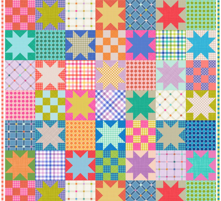 Patchwork Joy 6" Star Squares L41 Lewis & Irene Half Yard