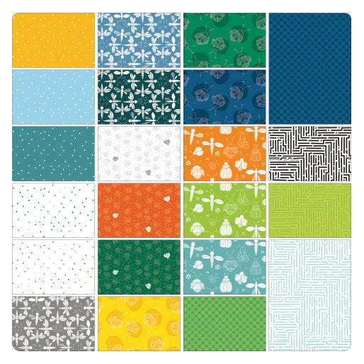 Lucky Bugs 10" Layer Cake Irene Staal Benartex LBG10PK